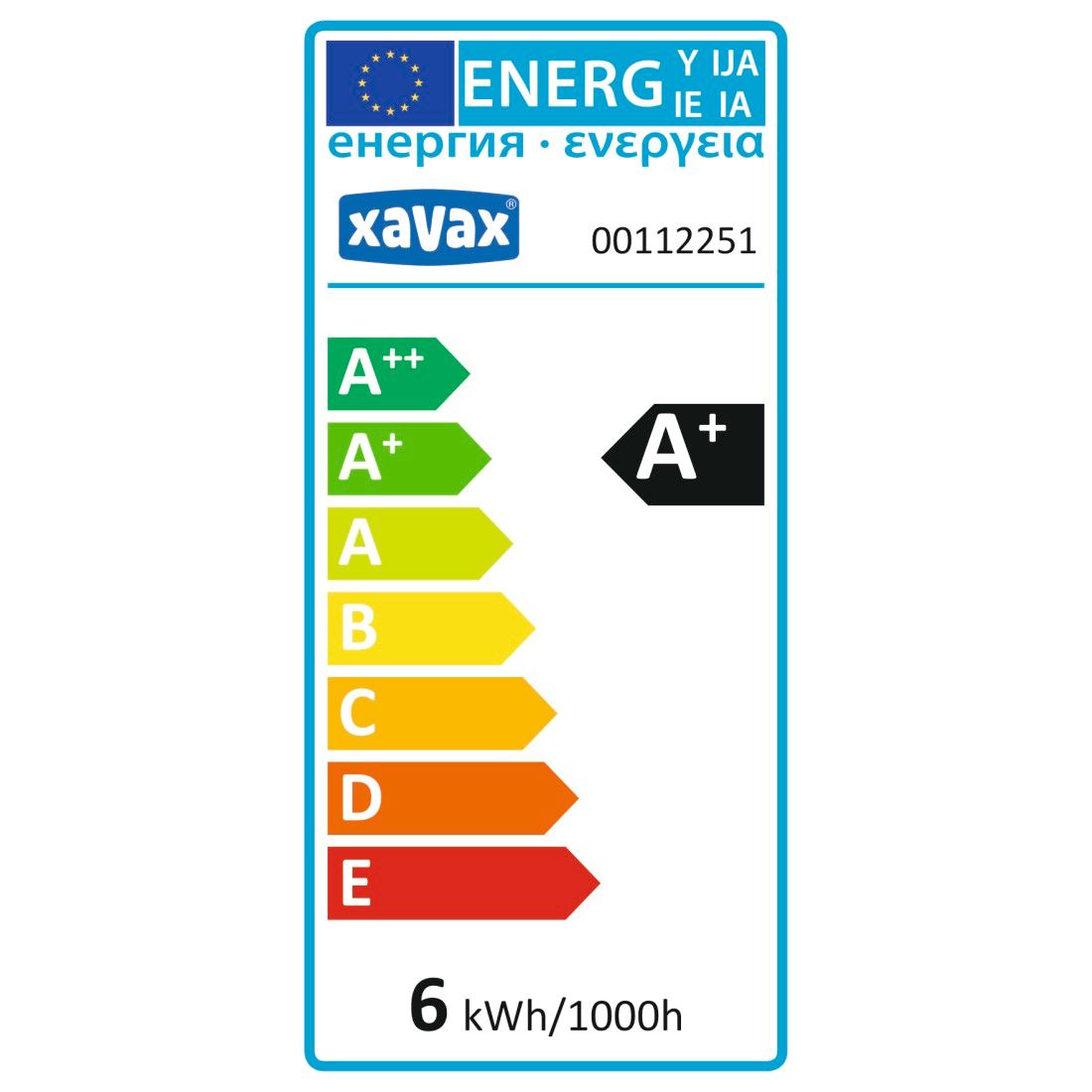 XAVAX 112251 LED Bulb, E27, 470lm replaces 40W bulb, warm white, RA90