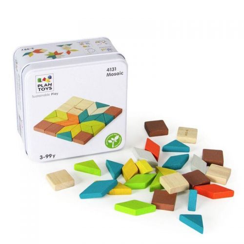 PlanToys Mosaic — Wooden Pattern Building Set