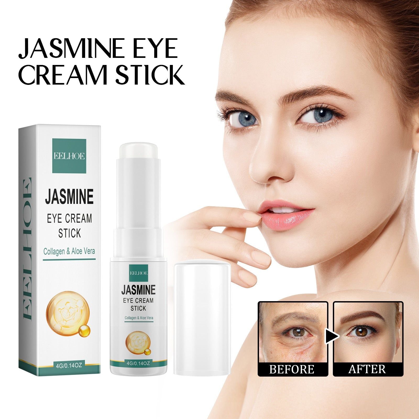 Revitalize Your Look with Firming Eyes Cream Stick, Anti-Aging, Dark Circles, Wrinkle Repair ,4g