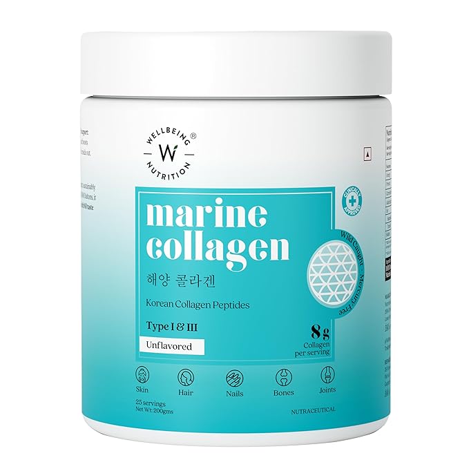 SugarBear Hair Vitamins, 60 Vegan Gummies + Mamaearth Skin Plump Face Serum- 30 ml + WN Marine Collagen