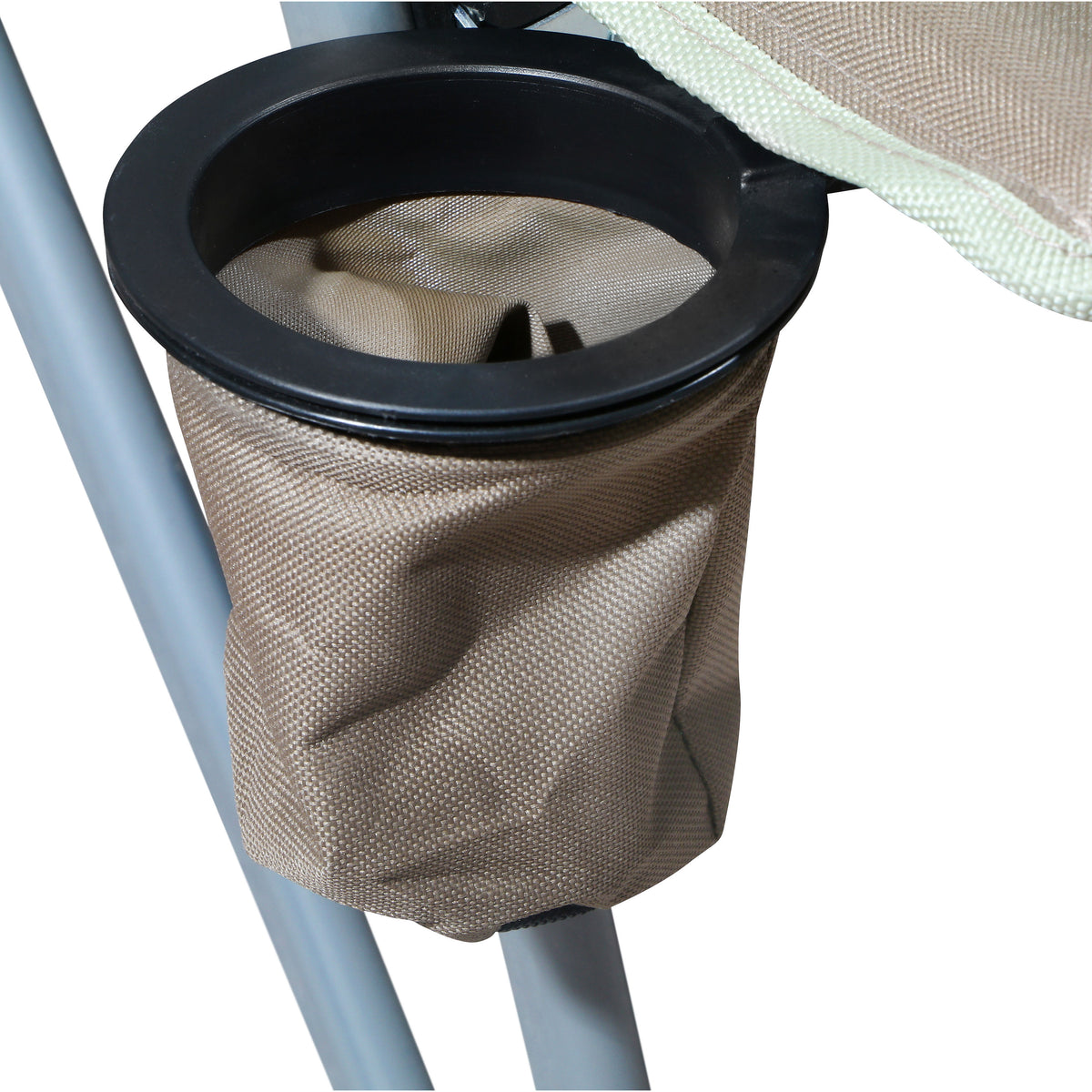 High-Back Folding Camping Chair with Breathable Mesh & Cup Holder