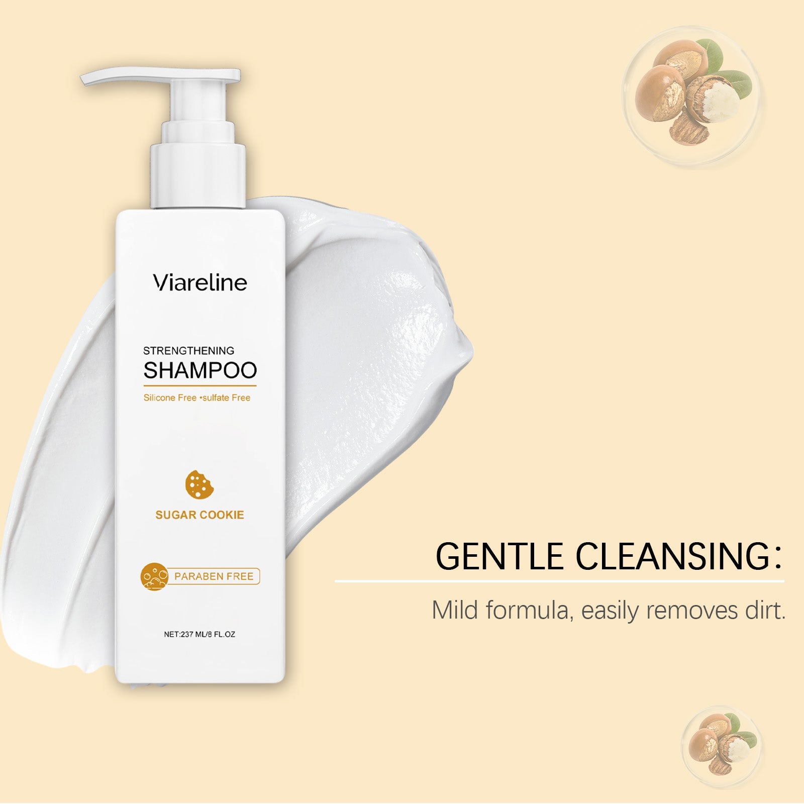 Amino Acid Hair Care Shampoo, Moisturizing, Strengthening, Silky Hair, Refreshing Fragrance ,237ml