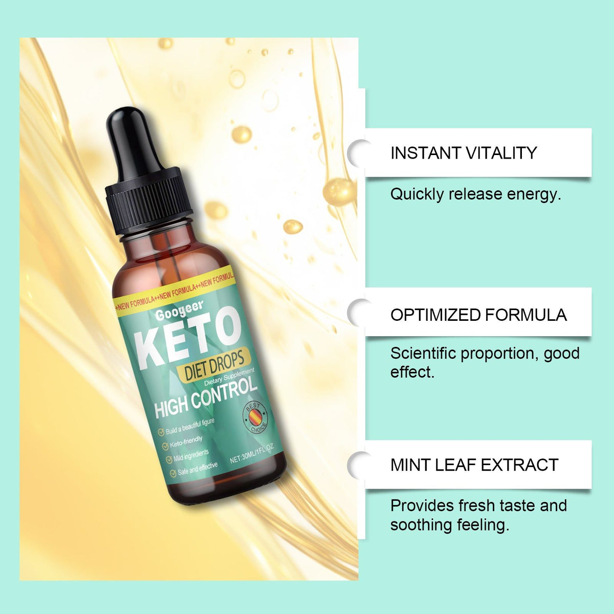 Body Care Diet Drops, Boost Energy, Keto Friendly, No Sugar, Fast Results ,30ml