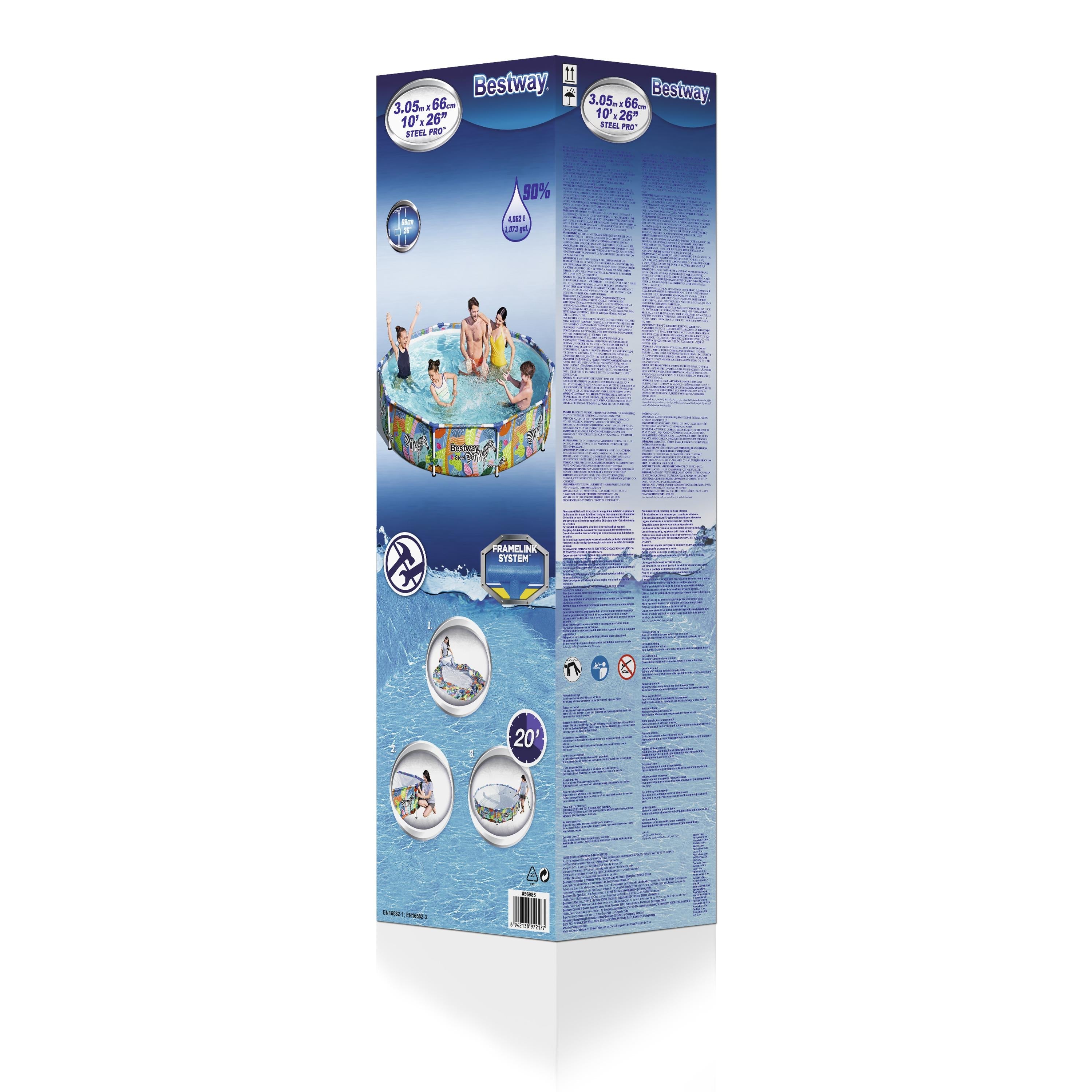 BWAY POOL STEELPRO SAFARI 305X66CM