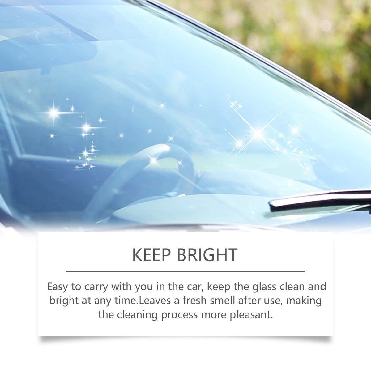 Car Cleaning Glass Cleaner, Oil Film Remover, Stubborn Stain Removal, Easy to Use ,1set