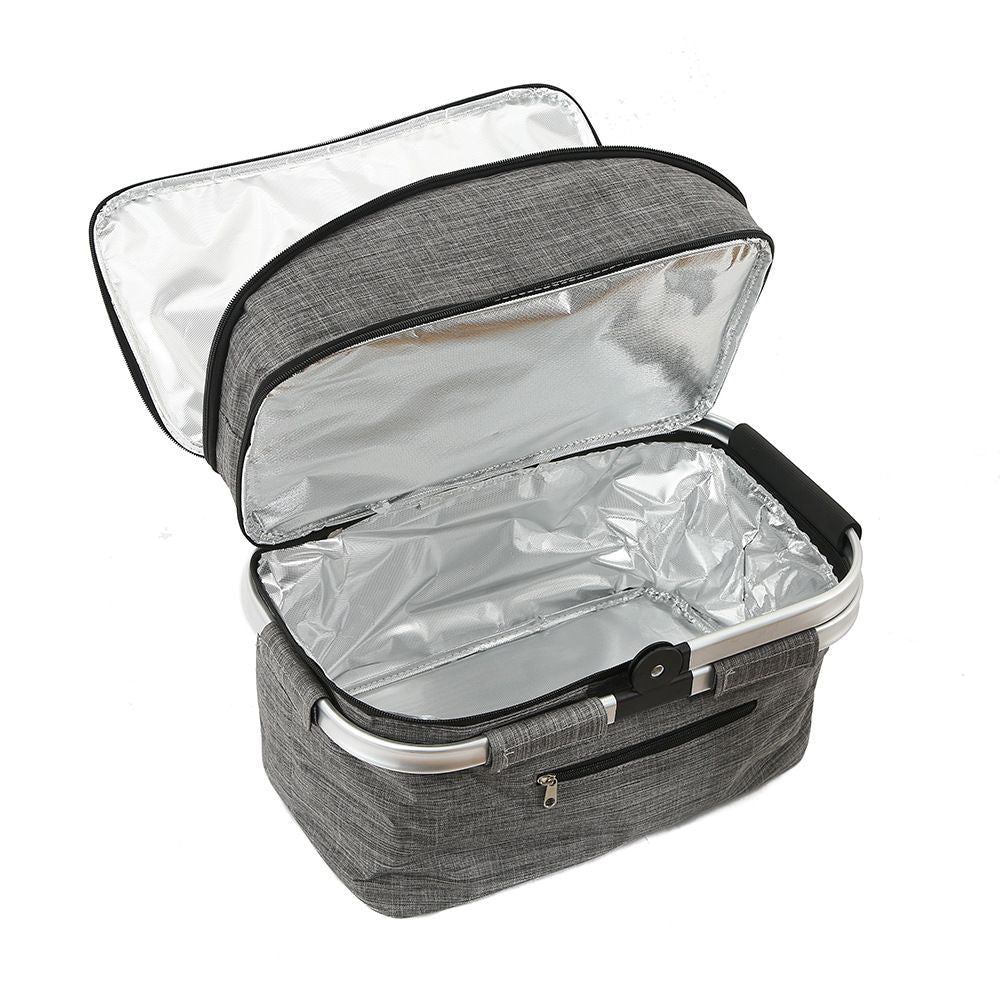 Foldable Insulated Picnic Basket Thermal Food Storage Tote