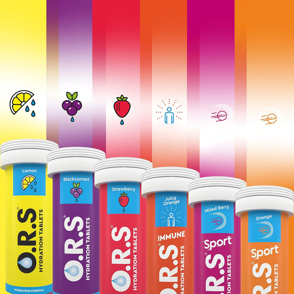 O.R.S Hydration Tablets With Electrolytes, Vegan, Gluten And Lactose Free Formula – Soluble Sports Hydration Tablets With Natural Strawberry Flavour, 72 Tablets (Pack Of 3 x 24)