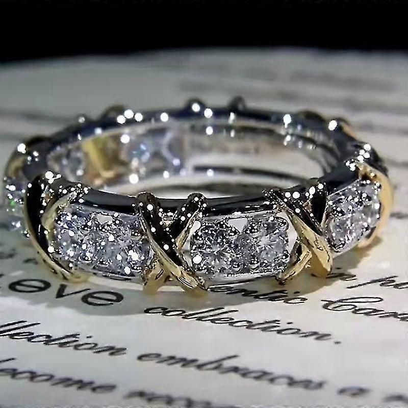 Moissanite Magnetology Lymphvity Ring, Magnetic Zircon Shaping Cross Full Moissanite Diamond Ring zxin