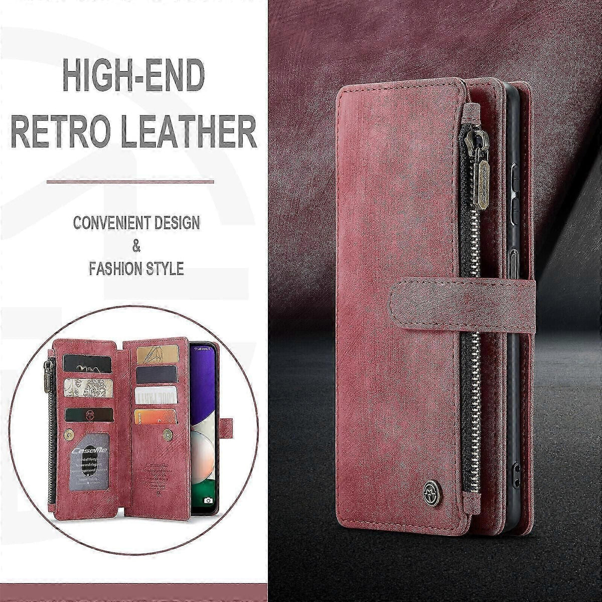 Pu Leather Wallet Case For Samsung Galaxy A22 5G With Magnetic Flip