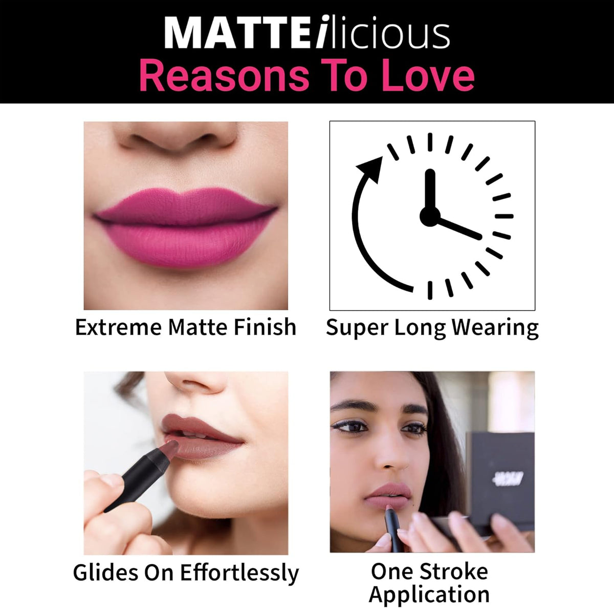 Nykaa Matteilicious lip crayon Lacy Luck 10
