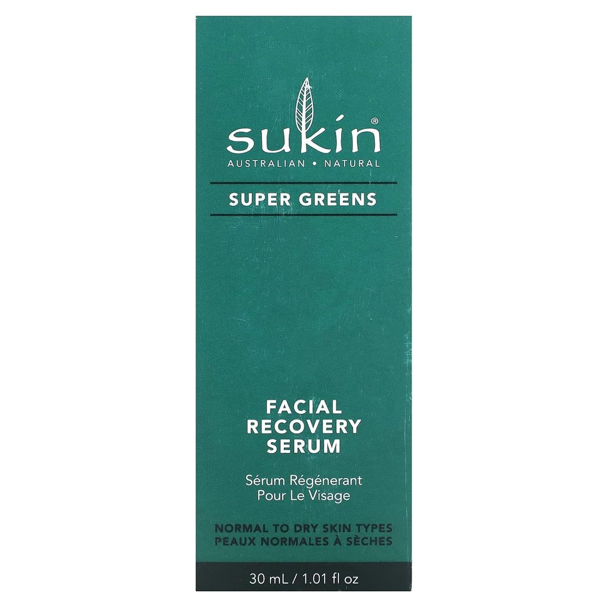 Sukin Super Greens Facial Recovery Serum, 30 Ml