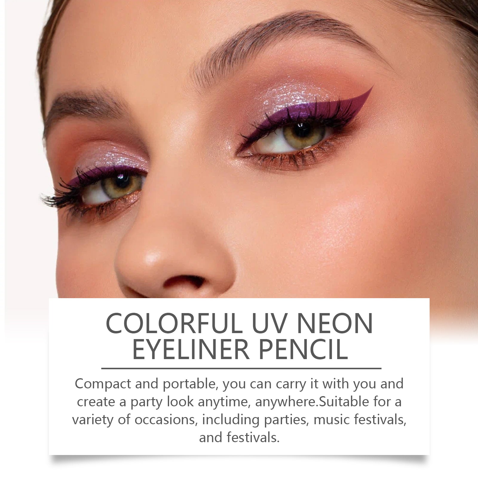 8 Color Neon Liquid Eyeliner, Vibrant Makeup Products for Creative Looks ,4.8g