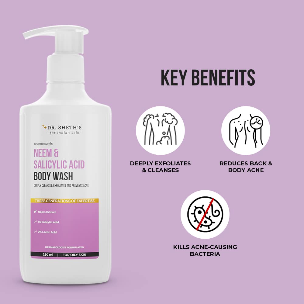 Dr. Sheth's & Derma Co. Exfoliating Body Wash Set
