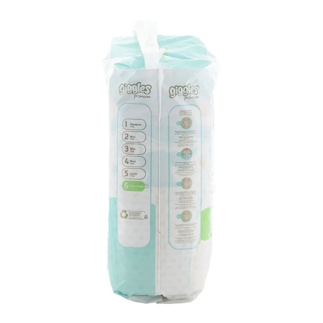 Giggles premium Jumbo Baby Diapers, Size 6, 15+ kg, Pack of 36