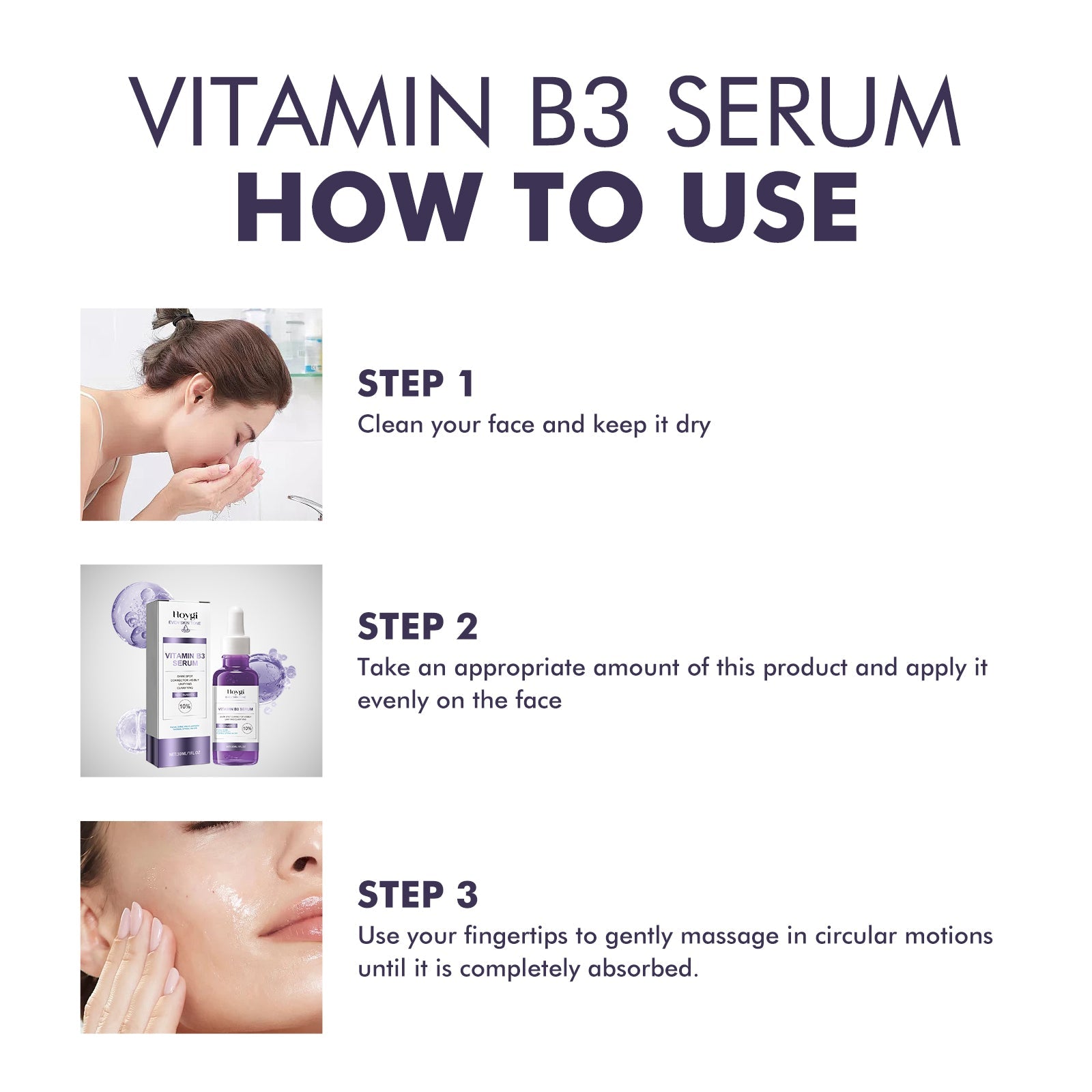 Vitamin B3 Serum for Firming and Moisturizing, Brighten Skin, Reduce Wrinkles ,30ml
