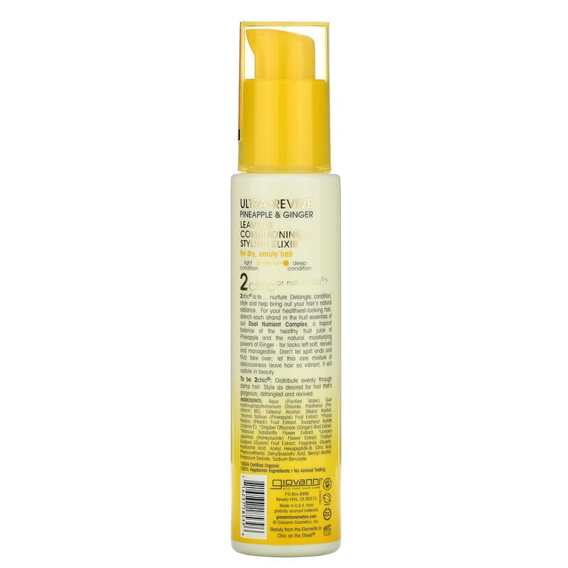 Giovanni 2Chic Ultra-Revive Leave-In Conditioning & Styling Elixir, 4 Oz.