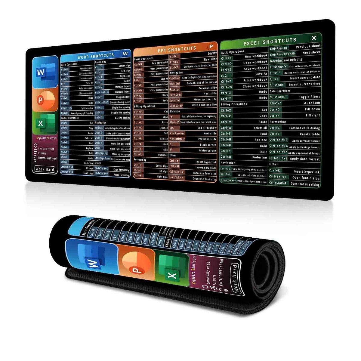 Keyboard Shortcut Desk Mat Mouse Pad 300x800x3mm