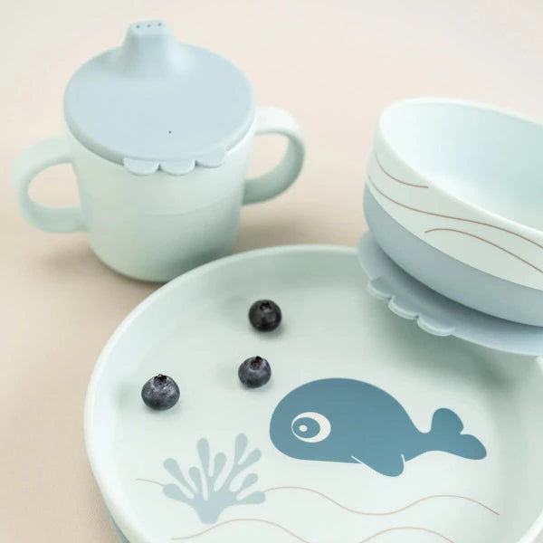 Done By Deer Foodie Dinner Set Wally Blue