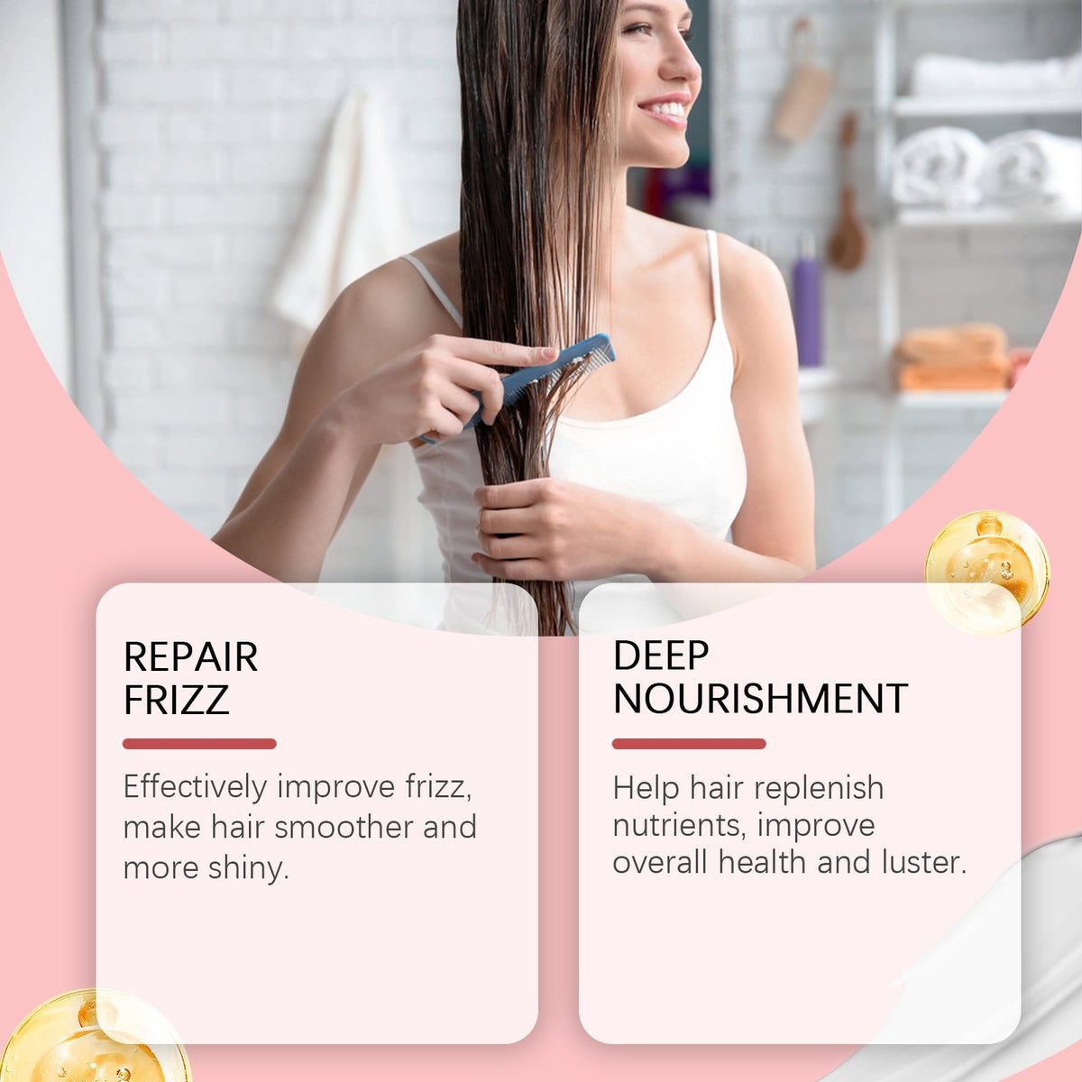 Argan Oil Hair Mask for Deep Hydration, Frizz Control, Shine Boost ,150g