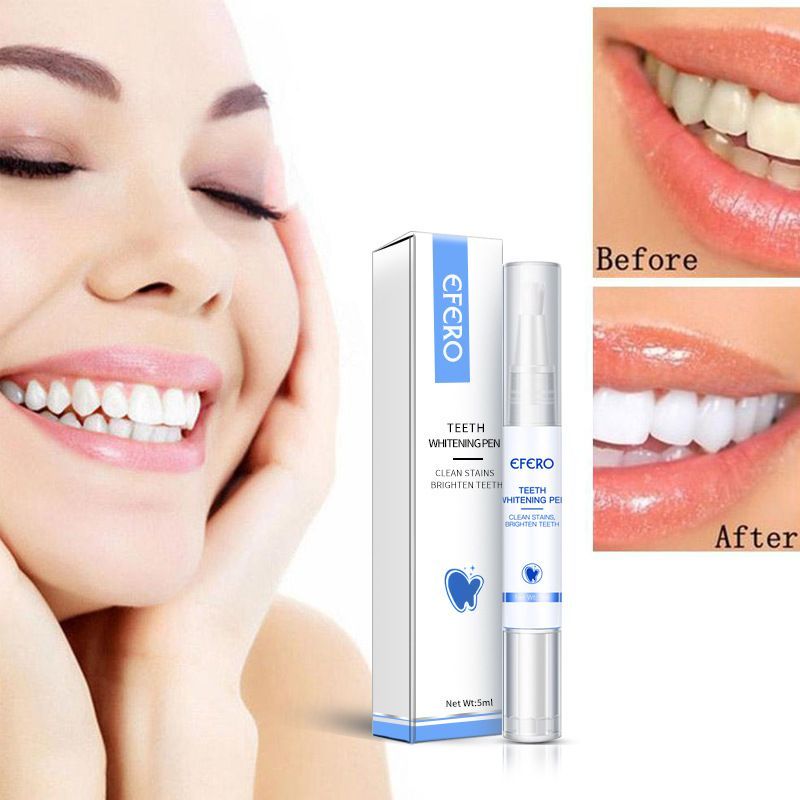 2PCS EFERO Teeth Whitening Pen, Effective Stain Remover for Coffee, Tobacco & Yellow Teeth, Oral Care Whitening Stick 5ml