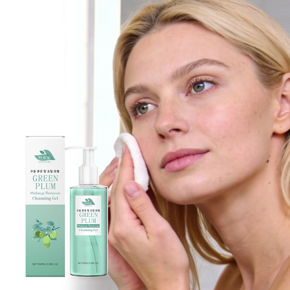 100ml Green Plum Cleansing Gel with Makeup Removal and Face Wash