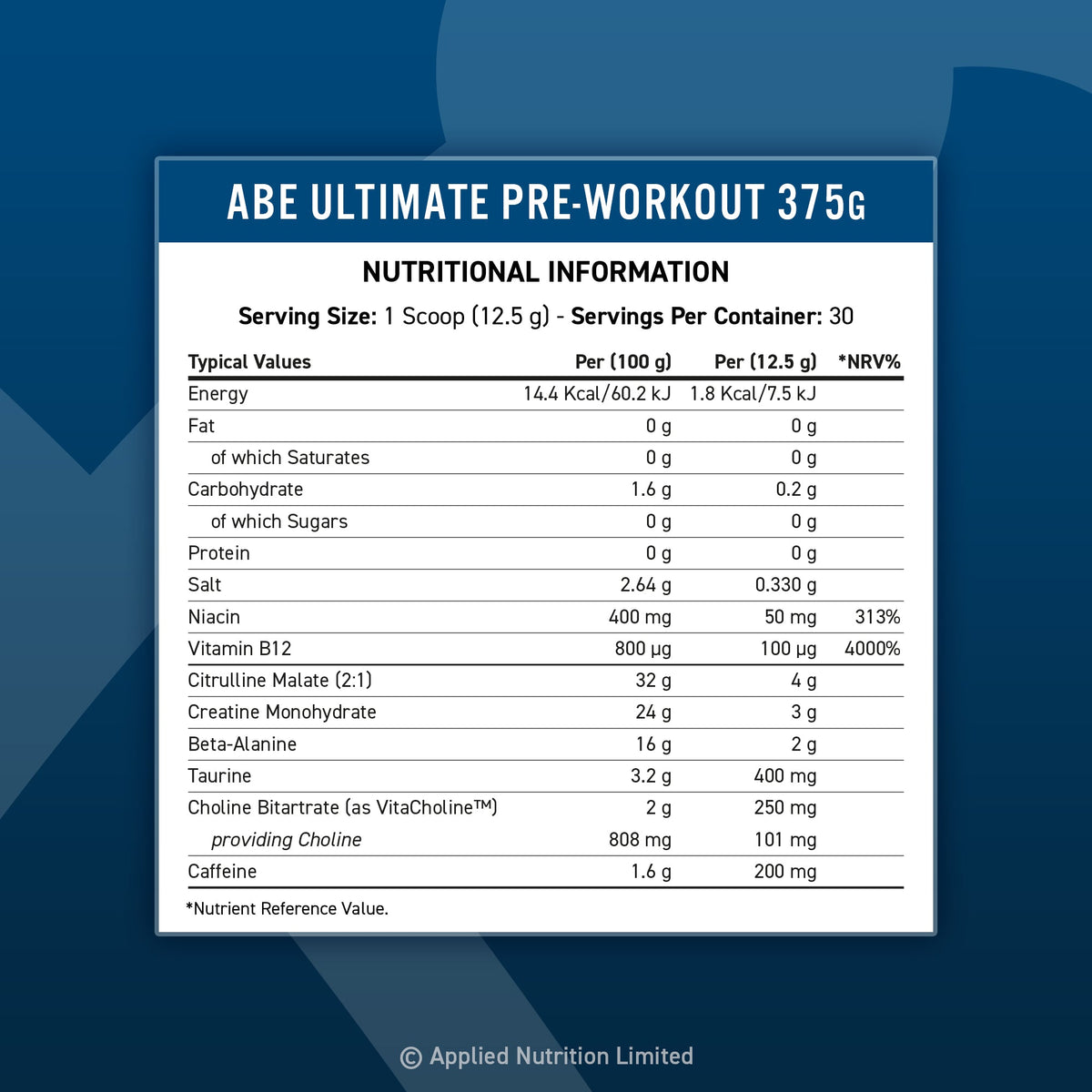 AN ABE UL Pre-workout Sour Gummy Bear 375g