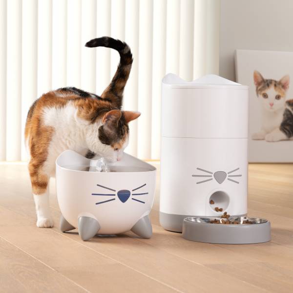 Catit PIXI Stainless Steel Fountain - White/2.5L