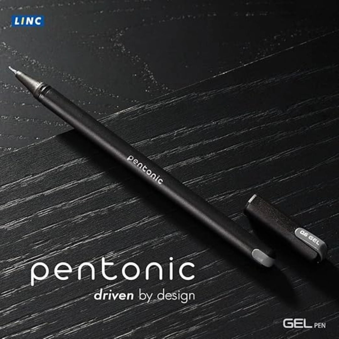 Pentonic Black Gel Pen, 0.6mm, 3 pieces
