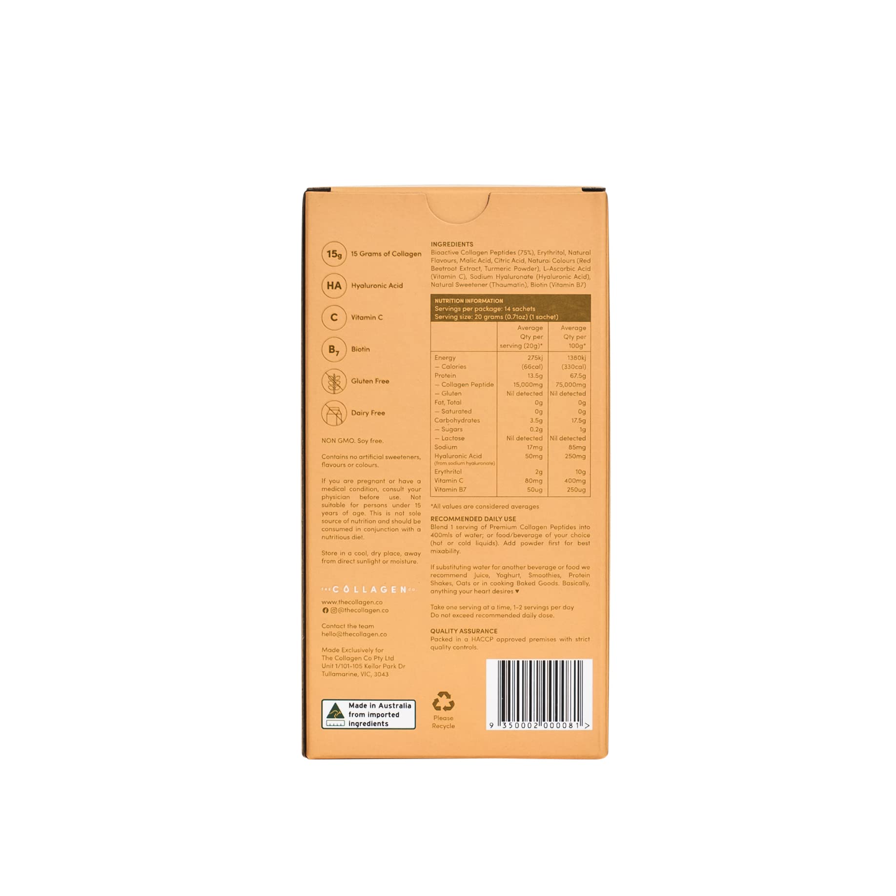 The Collagen Co. CO COLL AGEN SACHETS 15GX14S PASSION FRUIT MANGO