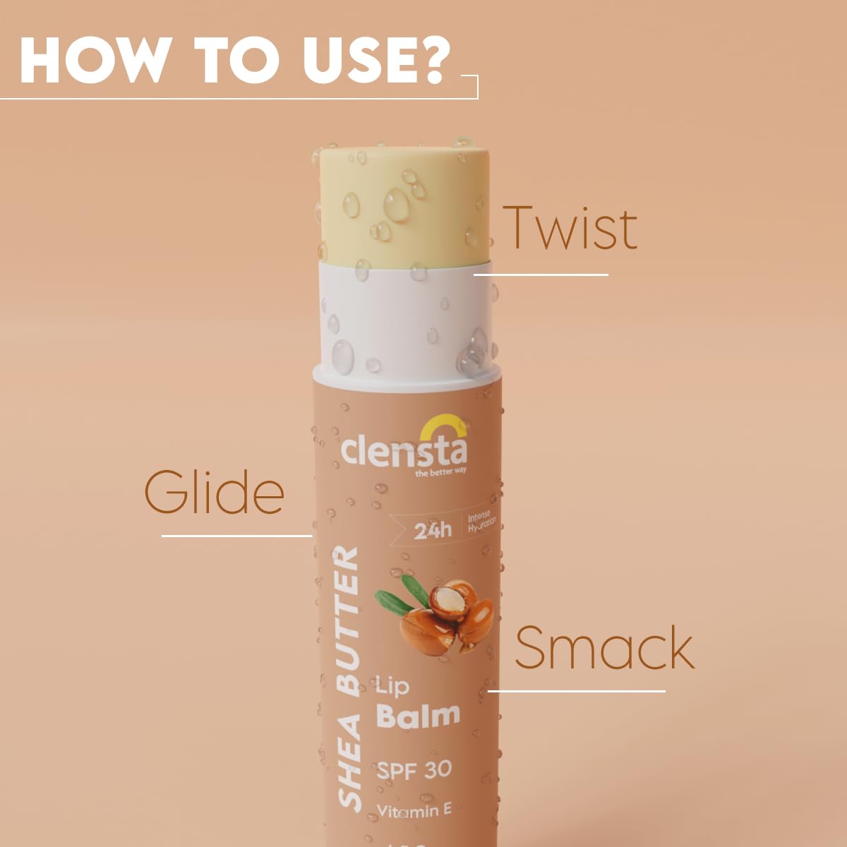 Clensta Shea Butter Lip Healer with Vitamin E SPF 30