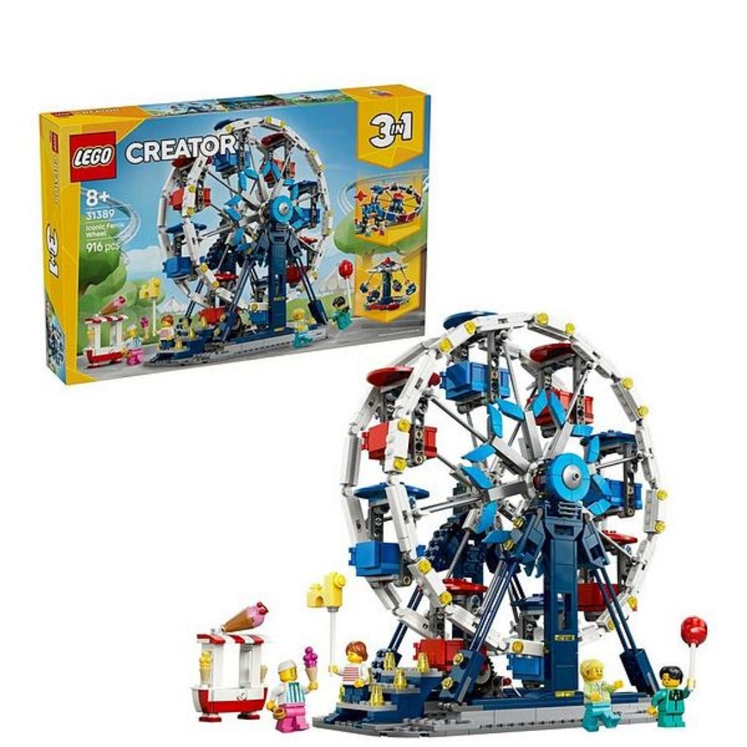 LEGO Creator 3-in-1 Iconic Ferris Wheel Building Toy Set, For Age 8+ Years