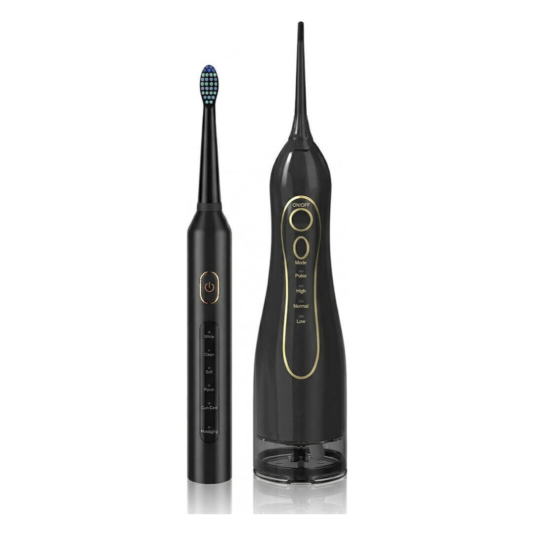 EPICARMA Combo Electric Toothbrush and Oral Irrigator, Black