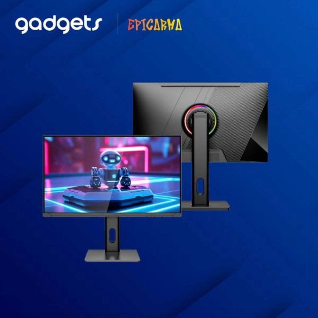EPICARMA 27 Inch FHD IPS Gaming Monitor 200HZ, 1MS Response Time And RGB Lighting Stand, Black