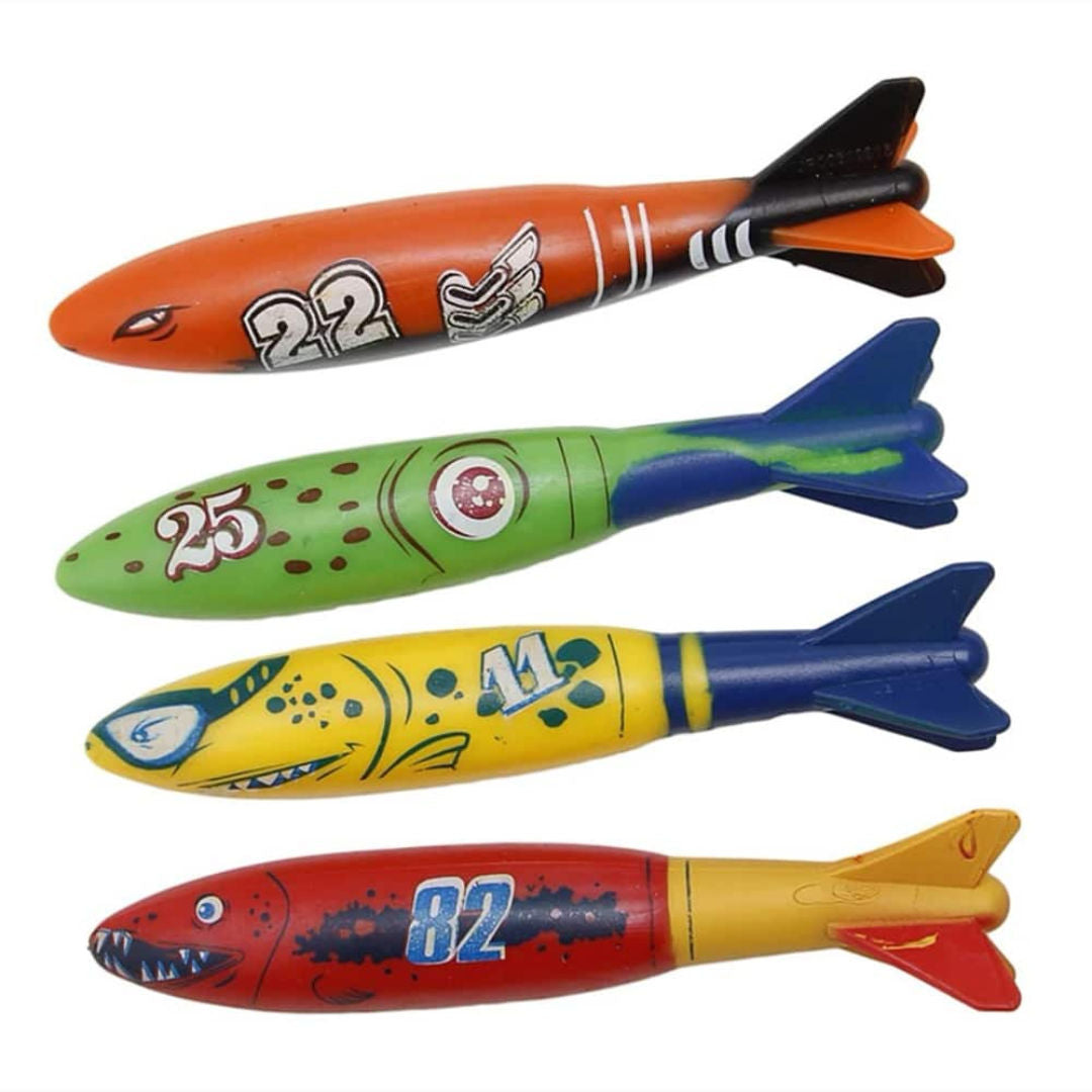 Dawson Sports Dive Torpedoes, Set of 4, For Age 3+ Years