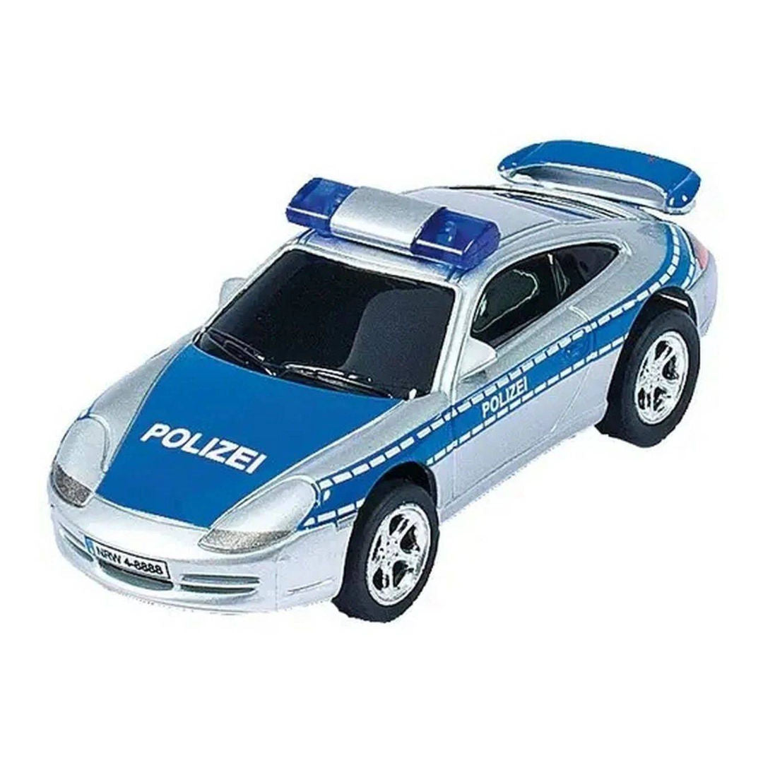 Carrera Pull N Speed Porsche GT3 Pull-Back Police Car 1:43, Silver/Blue, 3+ years