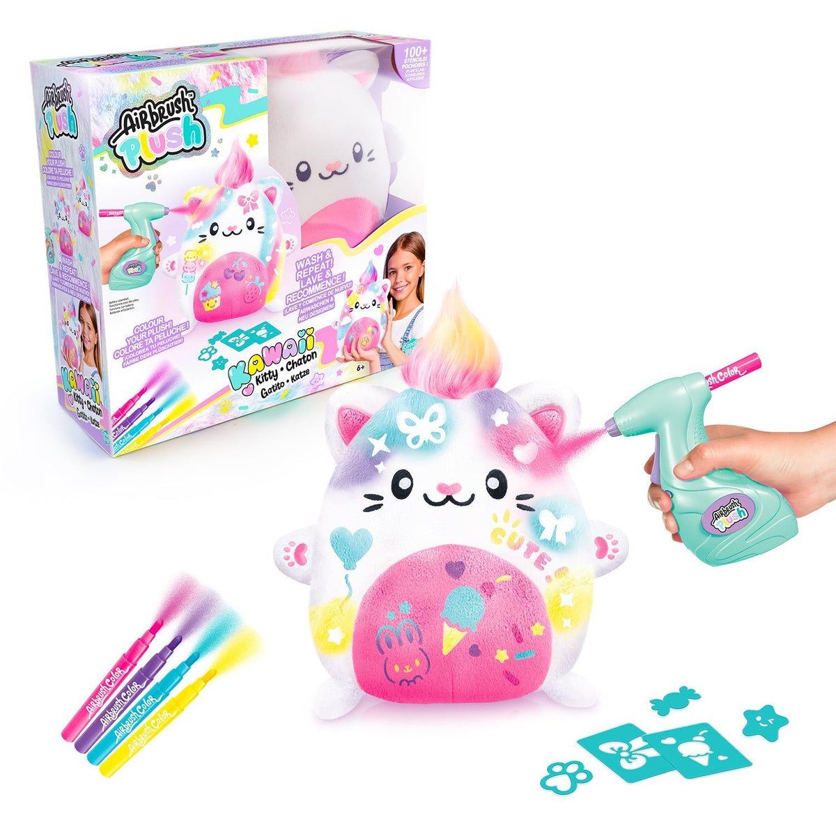 Airbrush Plush - Kawaii Kitty