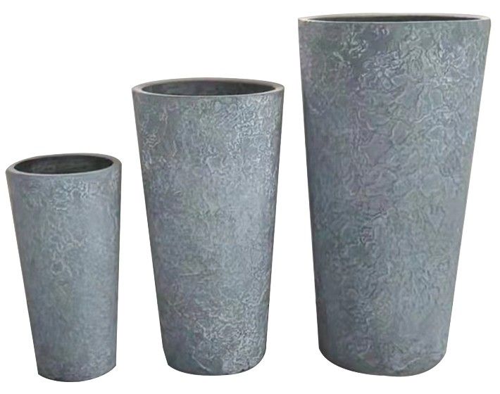 37x70cm Tall Textured Fiberclay Planter #KD-095