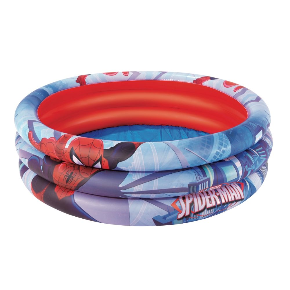 Bestway Spider-Man Inflatable 3-Ring Pool 122 x 30cm, 2+ years