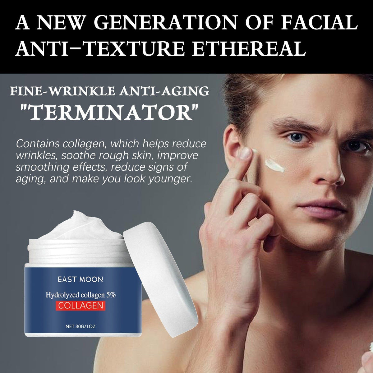 Men's Moisturizing Face Cream, Anti-Aging, Oil Control, Hydrating, Wrinkle Repair ,30g