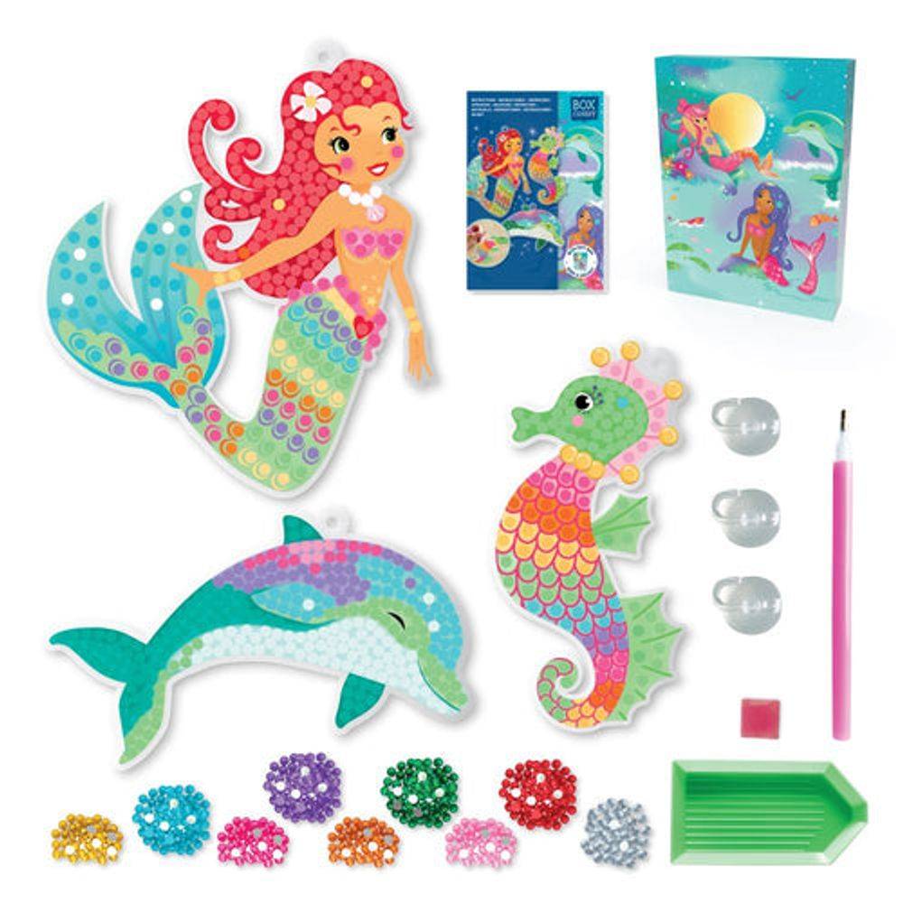 Box CanDIY Sea Life Sparkling Light Catchers Diamond Painting Craft Set (3 Pieces, 700+gems), 6+ years