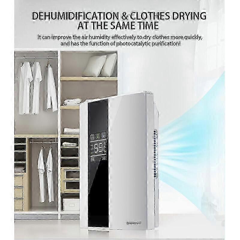 Dehumidifier 600ml/day, Quiet Electric Dehumidifier With 2500ml Tank, Continuous Drainage, 24h Remote Control Timer, Dehumidification Of Rooms Up To 2 zxin