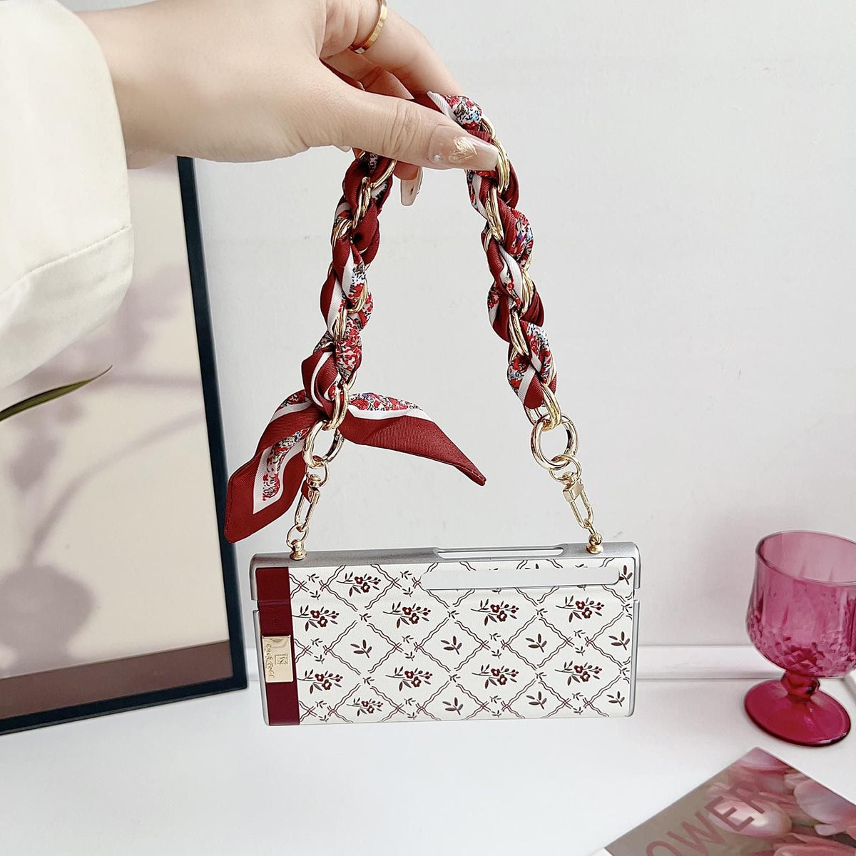 Luck Flower Pattern Strap Case For Huawei Mate Xs 2