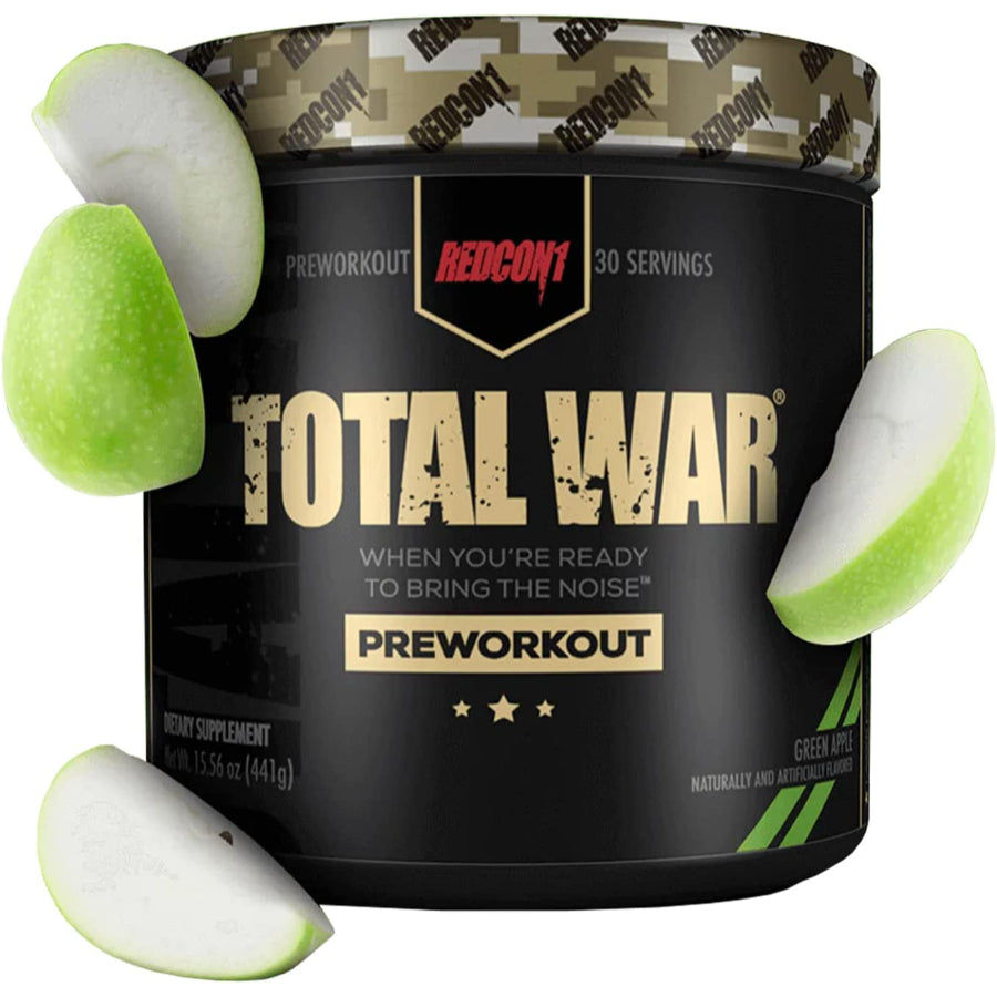 REDCON1 Total War - Pre Workout, 30 Servings, (Green Apple)