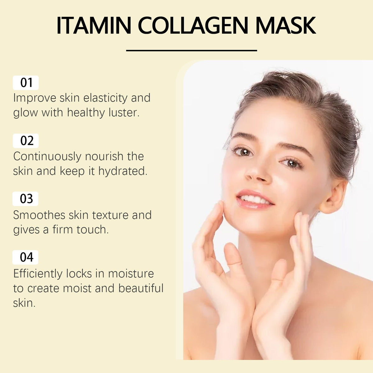Collagen Facial Mask, Hydrating, Firming, Nourishing, Anti-Aging, Skincare ,1pcs