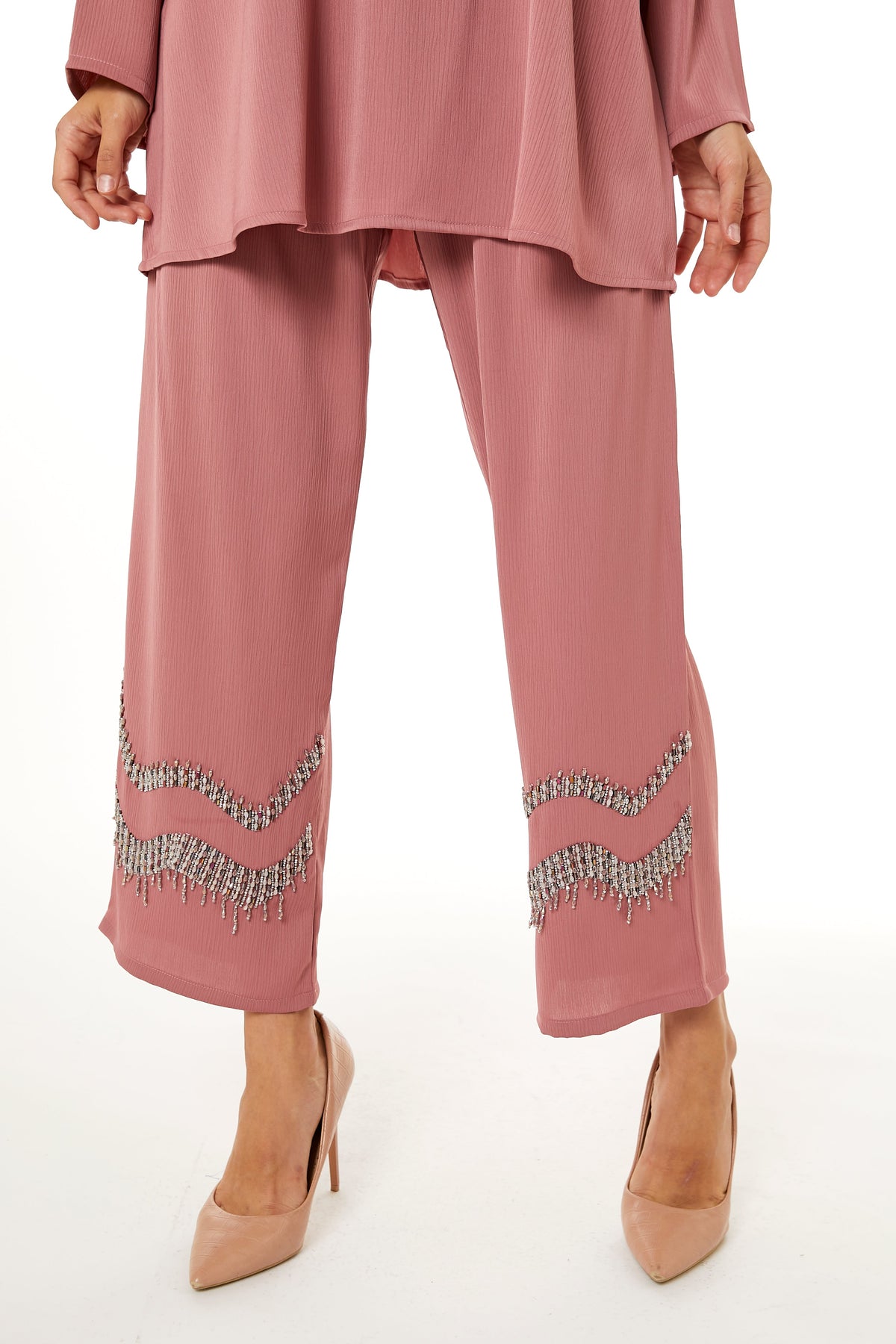 MOiSTREET Pink Zoom Top and Pants Set