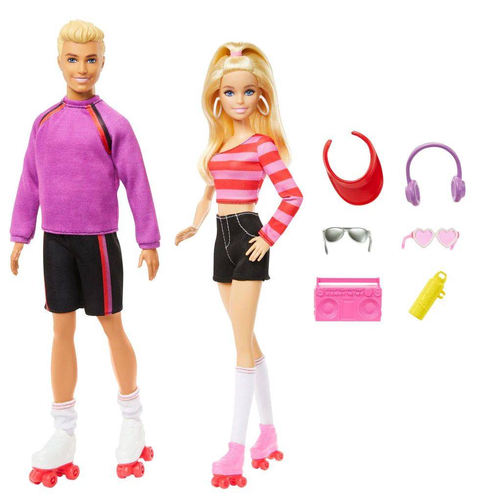 Barbie 65th Anniversary Barbie and Ken Roller Skating Dolls Set