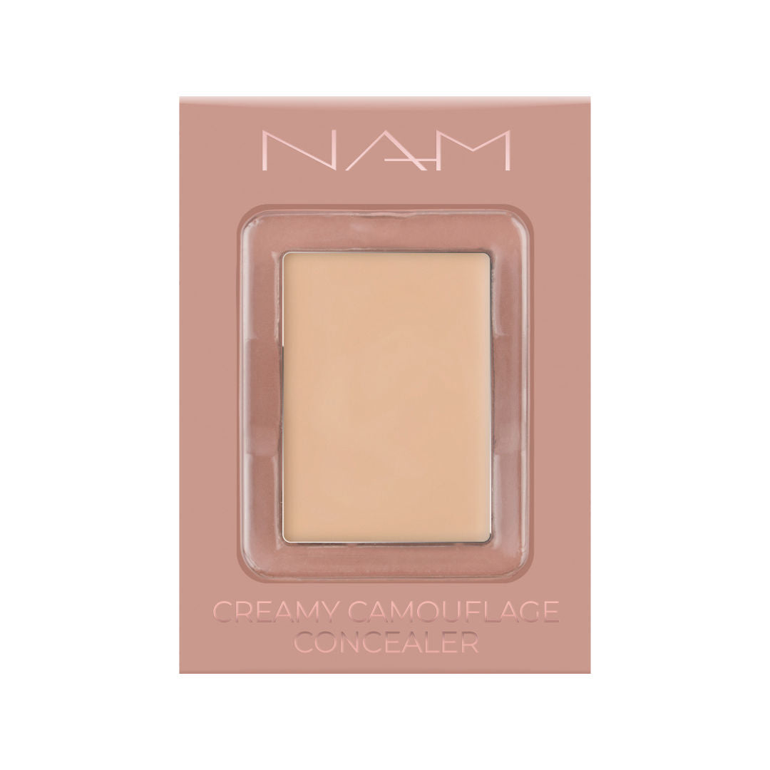 NAM Creamy Camouflage Concealer No.2, Vanilla, High-Coverage Cream Concealer Refill