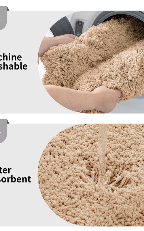 AIESY® Non Slip Fluffy Long Runner Washable Plush Luxury Bath Mat