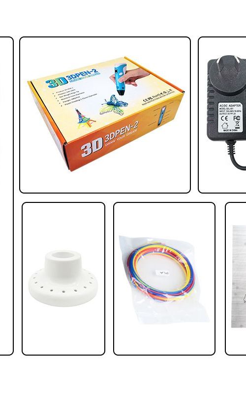 3D Printing Pen Kit DIY Printer Drawing Art Pen With 3 Colors 1.75mm PLA Filaments