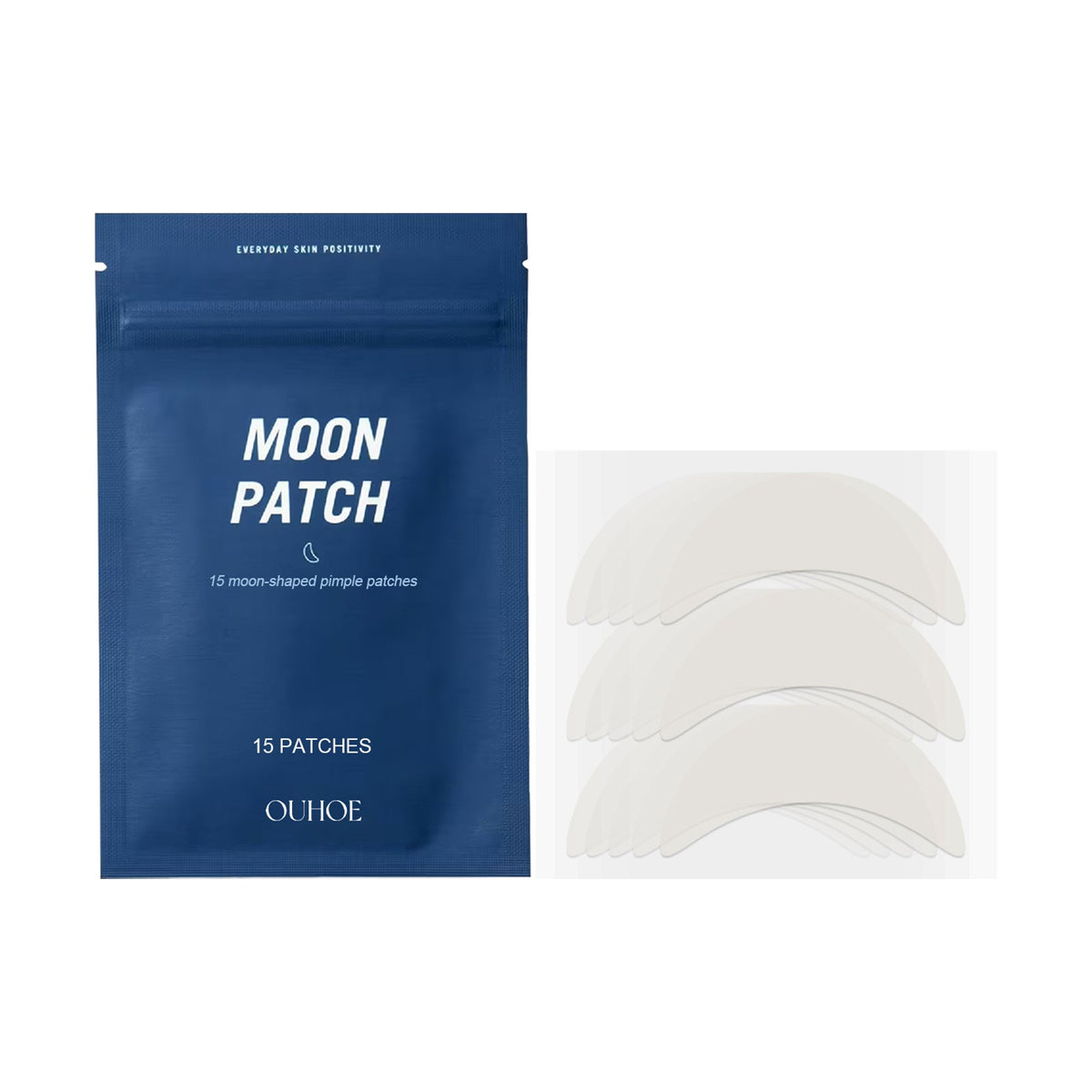 Moon Acne Patch for Skin Repair, Clear Pimples Fast, Breathable & Invisible ,15 patches